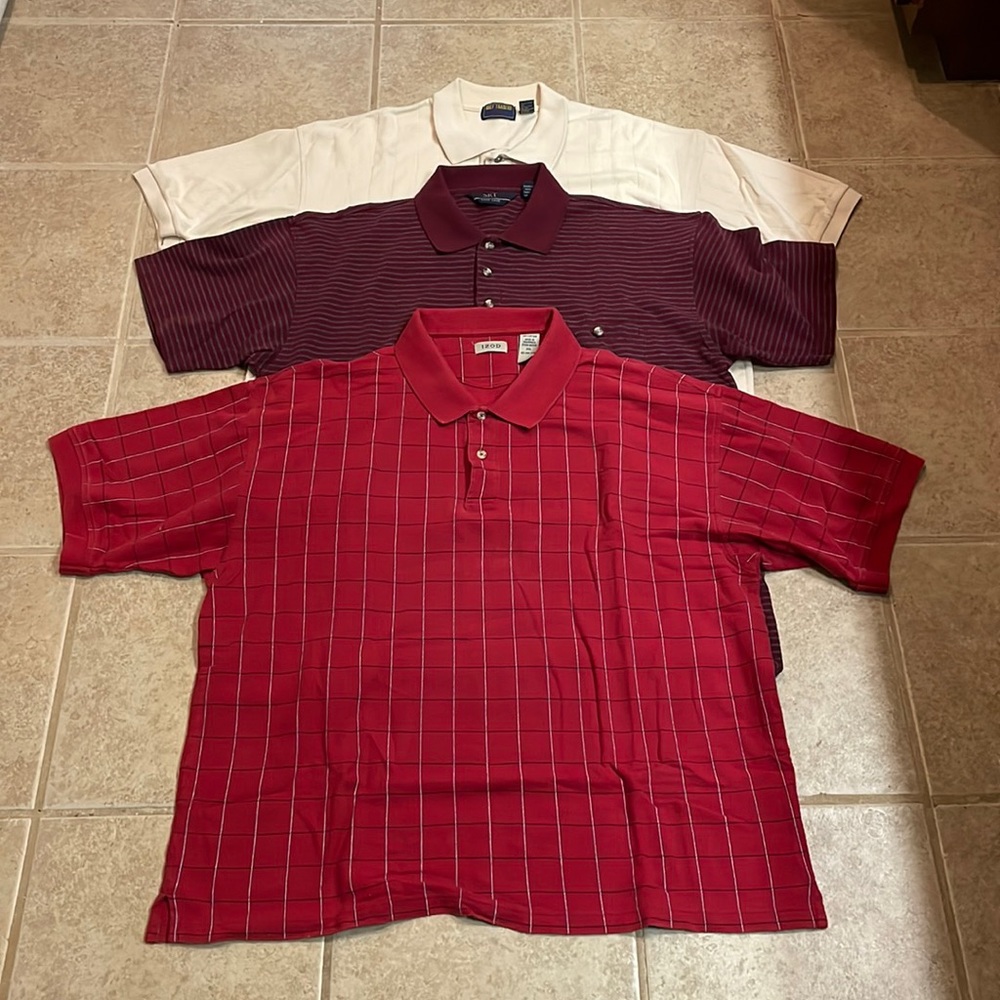 Set of 3 Mens vintage polo shirts size XXL
